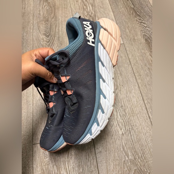 Hoka One One Shoes - Hoka One One Women's Dark Blue and Peach Athletic Shoes